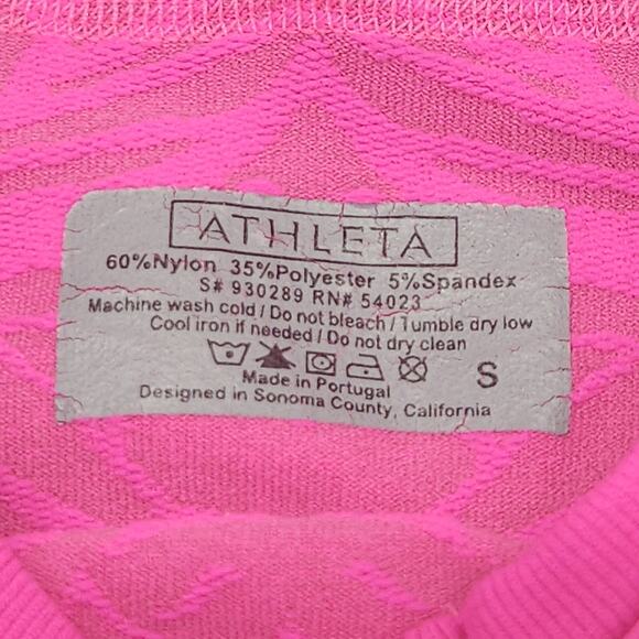 Athleta Hoodie Women S Pink Bodyfit Stretch Zip Activewear Gym EUC - Picture 4 of 8
